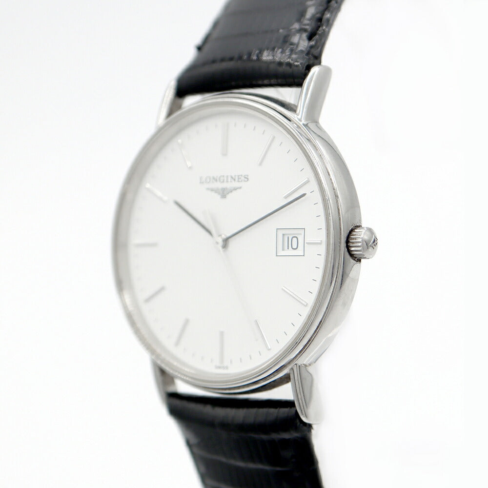 電池交換済 LONGINES ロンジン Grand Classic グランドクラシック L4.720.4 デイト 白 ホワイト SS ステンレス メンズ クオーツ【6ヶ月保証】【腕時計】【中古】