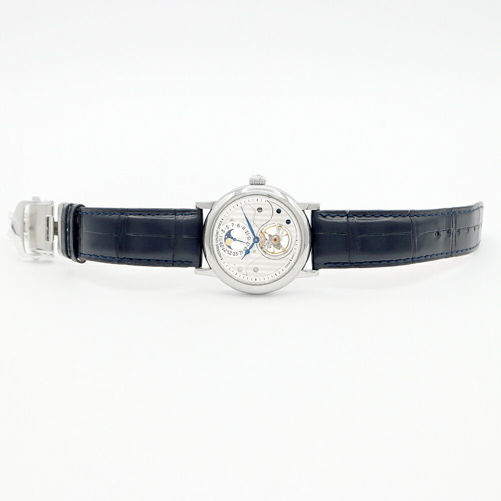 FREDERIQUE CONSTANT フレデリックコンスタント マニュファクチュール ハートビート 世界限定188本 915CDG4H6 FC915X4H6 ムーンフェイズ シルバー SS ステンレス 純正ベルト 純正尾錠付き メンズ 手巻き【6ヶ月保証】【腕時計】【中古】