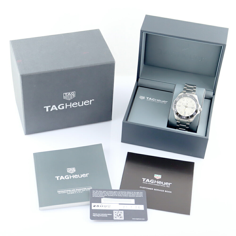 内部点検済 TAG Heuer タグホイヤー アクアレーサー プロフェッショナル WBP201C BA0632 デイト 300m防水 グレー SS ステンレス メンズ 自動巻き【6ヶ月保証】【腕時計】【中古】