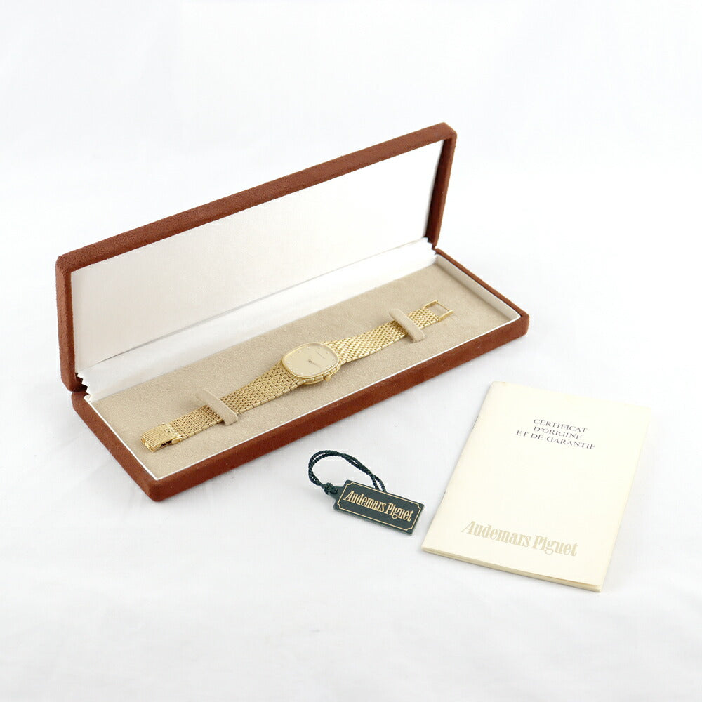 電池交換済 AUDEMARS PIGUET オーデマピゲ コブラ BA56440 792 K18YG イエローゴールド 金無垢 ゴールド 純正ダイヤモンド 12Pダイヤ メンズ ボーイズ レディース クォーツ AP 【6ヶ月保証】【腕時計】【中古】
