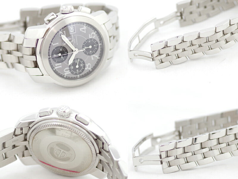 BAUME&MERCIER ボーム&メルシェ ケープランド クロノグラフ MV045216 デイト 100m防水 グレー 文字盤 SS ステンレス メンズ 自動巻き【6ヶ月保証】【腕時計】【中古】