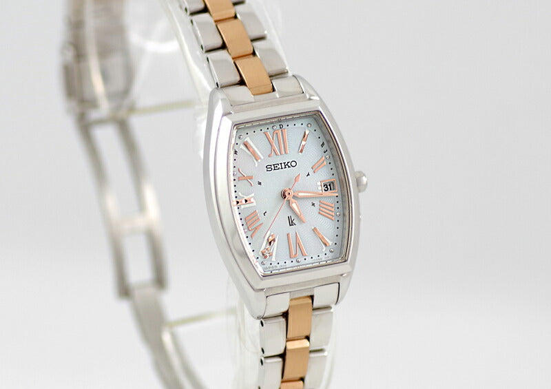 SEIKO セイコー ルキア SSVW117 1B32-0AA0 ホワイトシェル 文字盤 SS ステンレス ピンクゴールド コンビ レディース ソーラー電波クォーツ【3ヶ月保証】【腕時計】【中古】