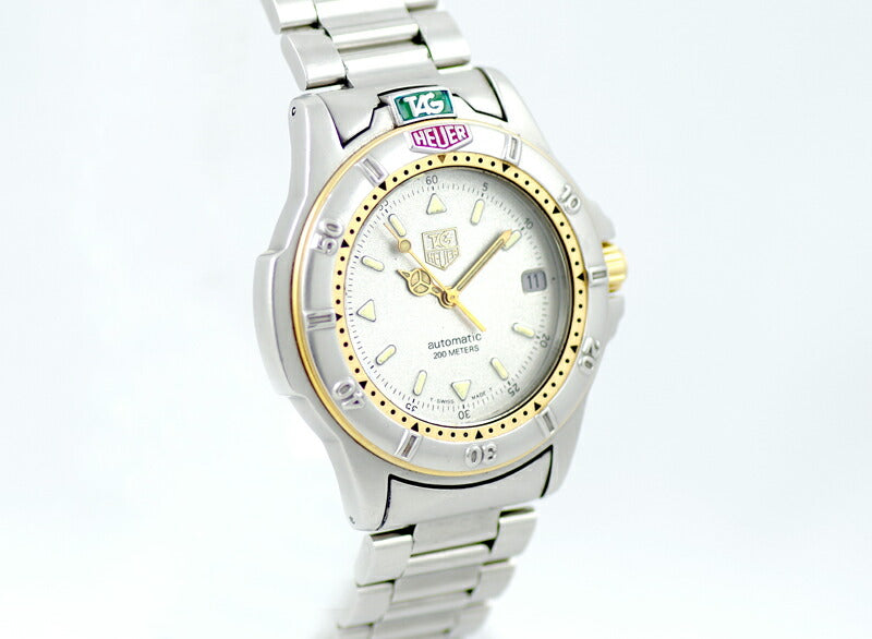 TAG Heuer タグホイヤー 4000シリーズ 695.706K 200m防水 グレー 文字盤 SS ステンレス YGP イエローゴールド コンビ 自動巻き【6ヶ月保証】【腕時計】【中古】