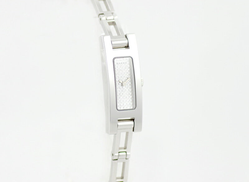 電池交換済 GUCCI グッチ 3900L パヴェダイヤ 純正フルダイヤモンド 文字盤 SS ステンレス ブレスウォッチ レディース クォーツ【6ヶ月保証】【腕時計】【中古】