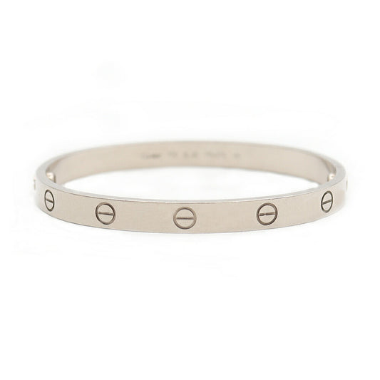 Cartier Love Bracelet B6035418 #18 K18WG White Gold Bracelet Men's Women's Unisex Unisex [Jewelry] [Used]