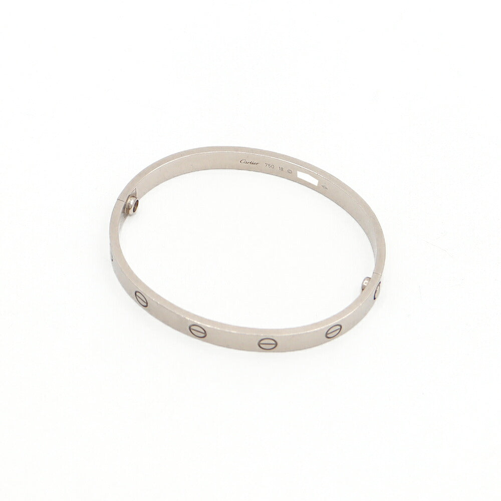 Cartier Love Bracelet B6035418 #18 K18WG White Gold Bracelet Men's Women's Unisex Unisex [Jewelry] [Used]