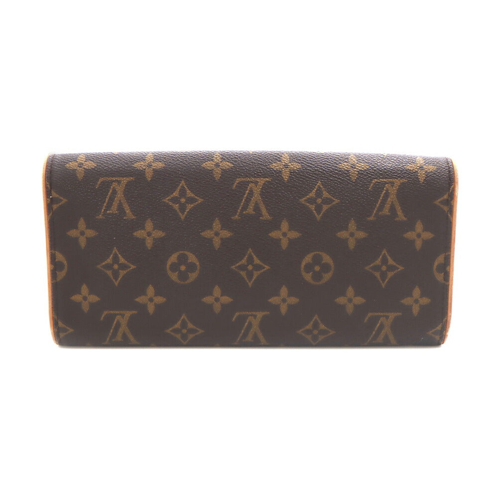 LOUIS VUITTON ルイヴィトン モノグラム ポシェット ツイン GM M51852 2WAY クラッチバッグ ミニバッグ ショルダーバッグ モノグラムキャンバス ブラウン レディース【バッグ】【中古】