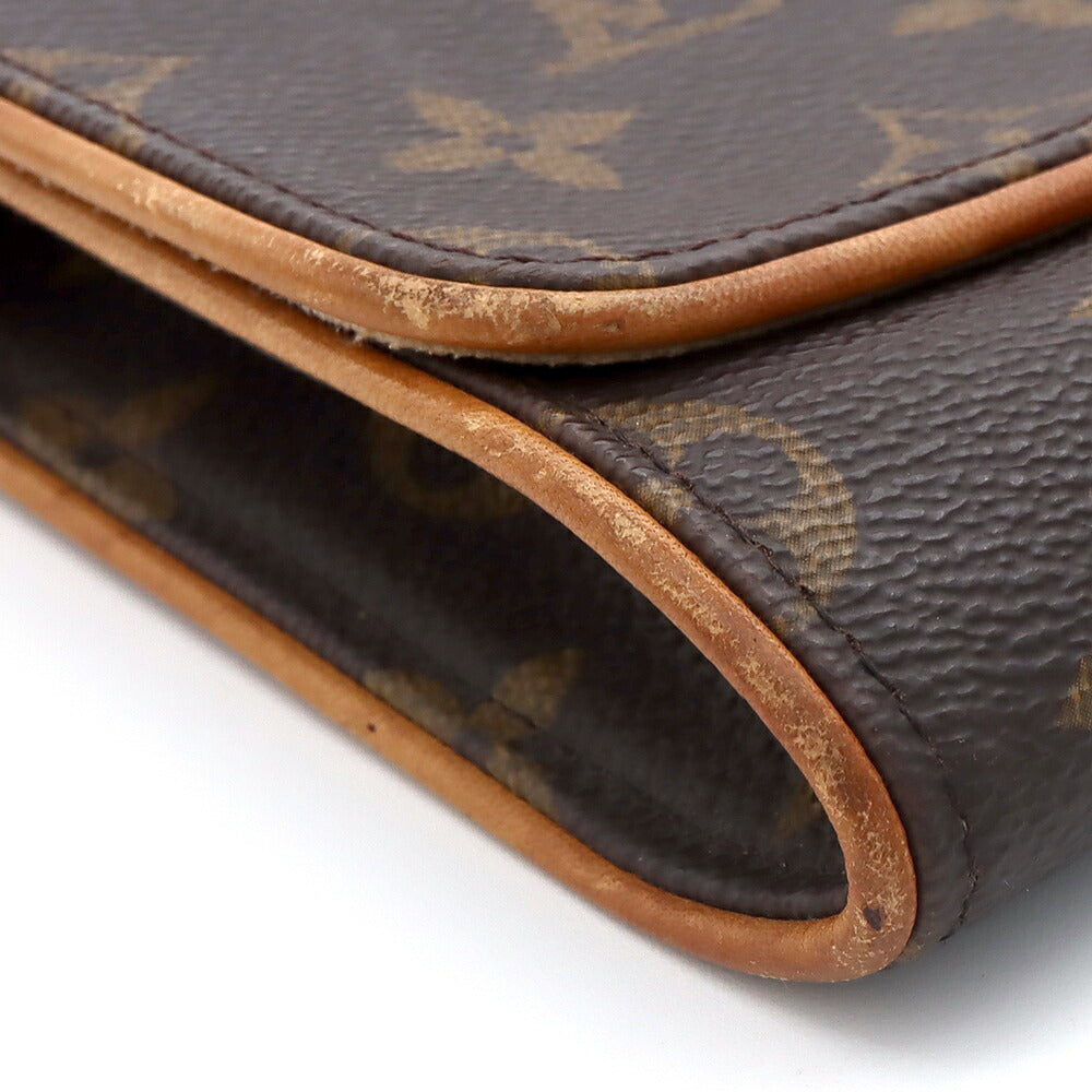 LOUIS VUITTON ルイヴィトン モノグラム ポシェット ツイン GM M51852 2WAY クラッチバッグ ミニバッグ ショルダーバッグ モノグラムキャンバス ブラウン レディース【バッグ】【中古】