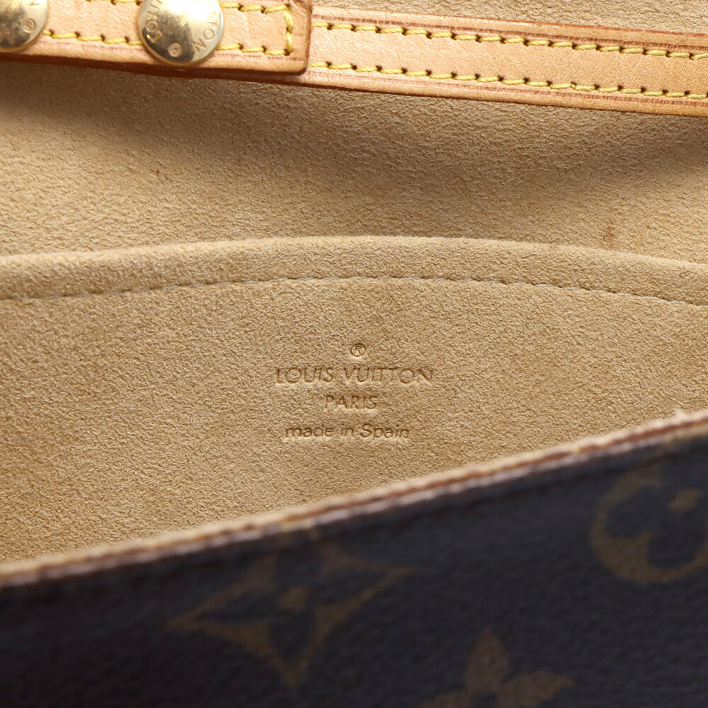LOUIS VUITTON ルイヴィトン モノグラム ポシェット ツイン GM M51852 2WAY クラッチバッグ ミニバッグ ショルダーバッグ モノグラムキャンバス ブラウン レディース【バッグ】【中古】