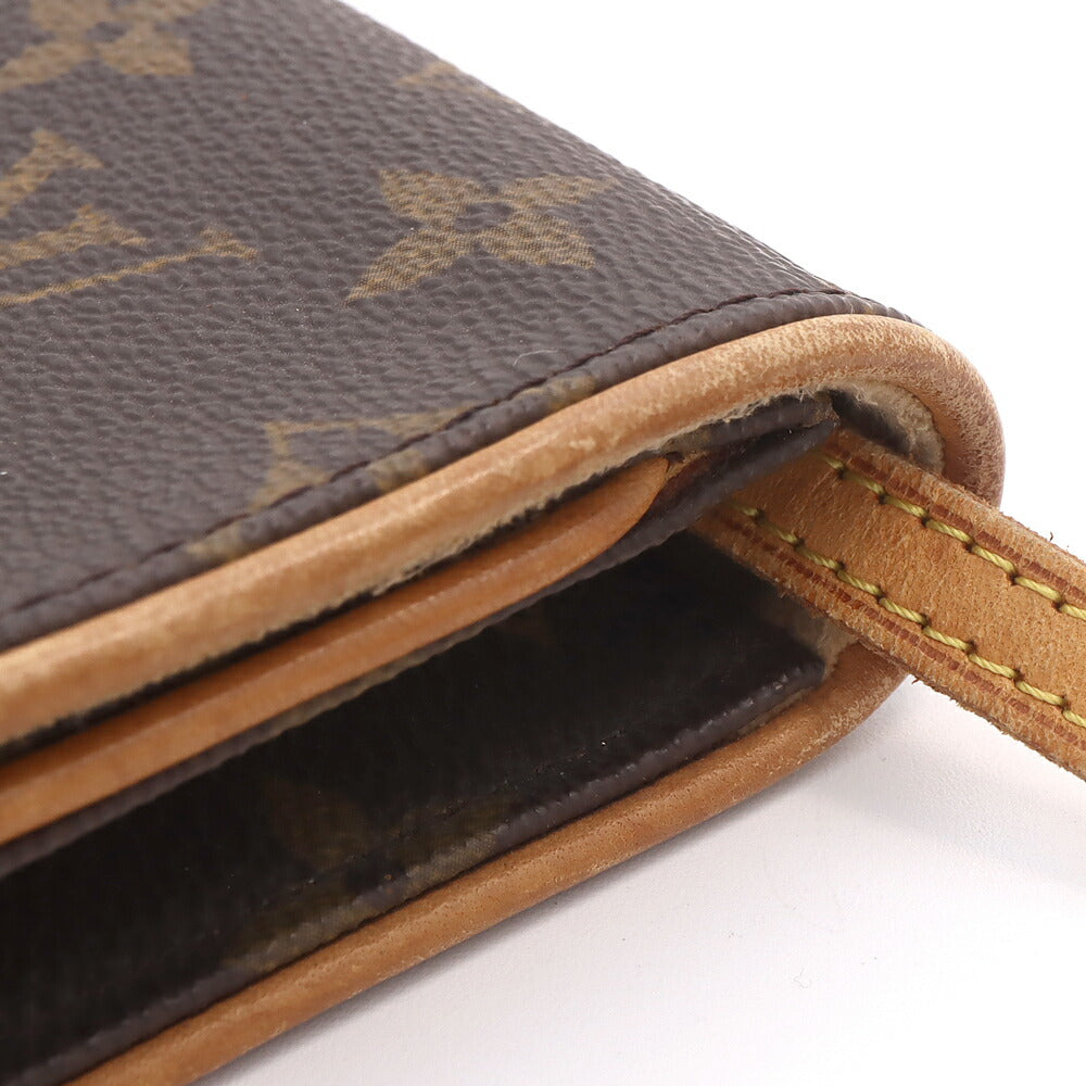 LOUIS VUITTON ルイヴィトン モノグラム ポシェット ツイン GM M51852 2WAY クラッチバッグ ミニバッグ ショルダーバッグ モノグラムキャンバス ブラウン レディース【バッグ】【中古】