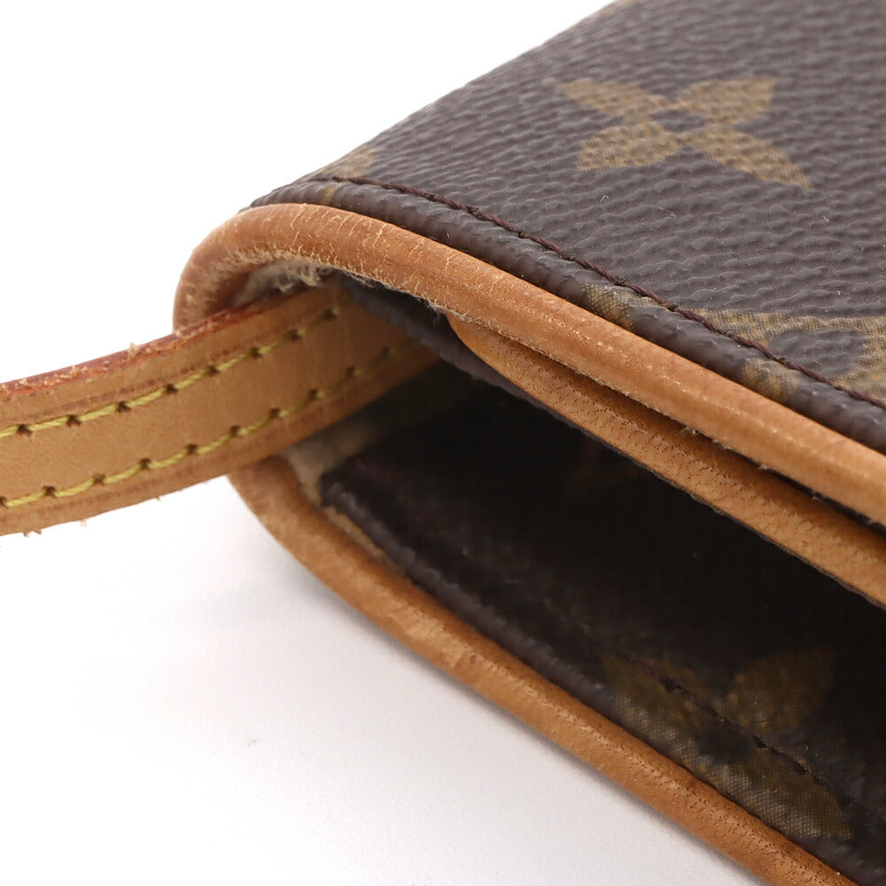 LOUIS VUITTON ルイヴィトン モノグラム ポシェット ツイン GM M51852 2WAY クラッチバッグ ミニバッグ ショルダーバッグ モノグラムキャンバス ブラウン レディース【バッグ】【中古】