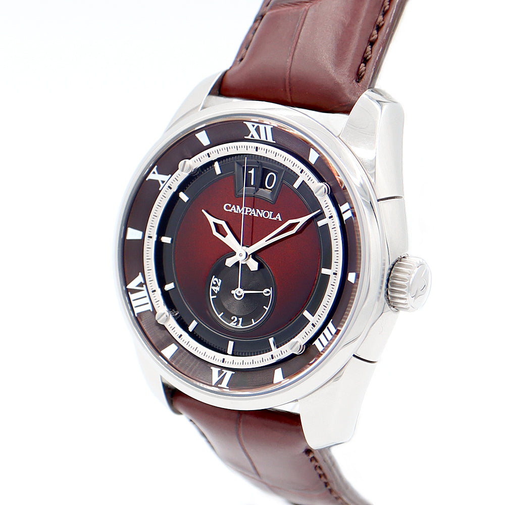 CITIZEN シチズン CAMPANOLA カンパノラ メカニカルコレクション 紅明 べにあけ Y513-T021794 NZ0000-07W 漆 赤茶 レッド ブラウン ボルドー SS ステンレス 純正ベルト 純正尾錠 メンズ 自動巻き【6ヶ月保証】【腕時計】【中古】