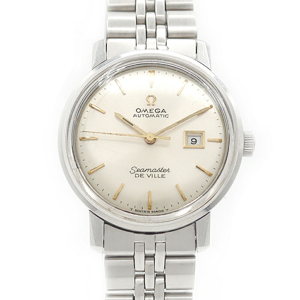 OMEGA Seamaster Deville Date Silver SS Stainless Steel Ladies Deville Automatic Winding Antique Vintage [Watch] [Used]
