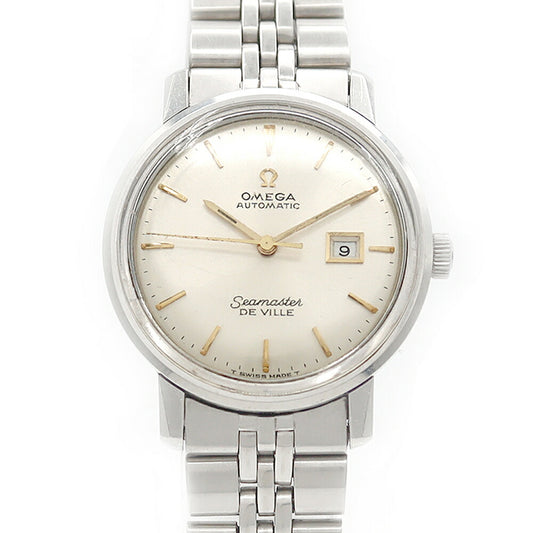 OMEGA Seamaster Deville Date Silver SS Stainless Steel Ladies Deville Automatic Winding Antique Vintage [Watch] [Used]