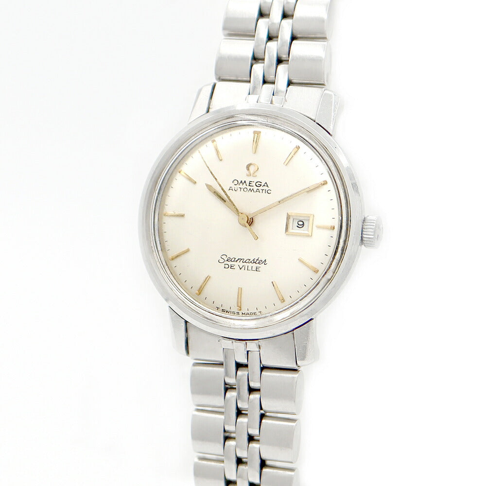 OMEGA Seamaster Deville Date Silver SS Stainless Steel Ladies Deville Automatic Winding Antique Vintage [Watch] [Used]