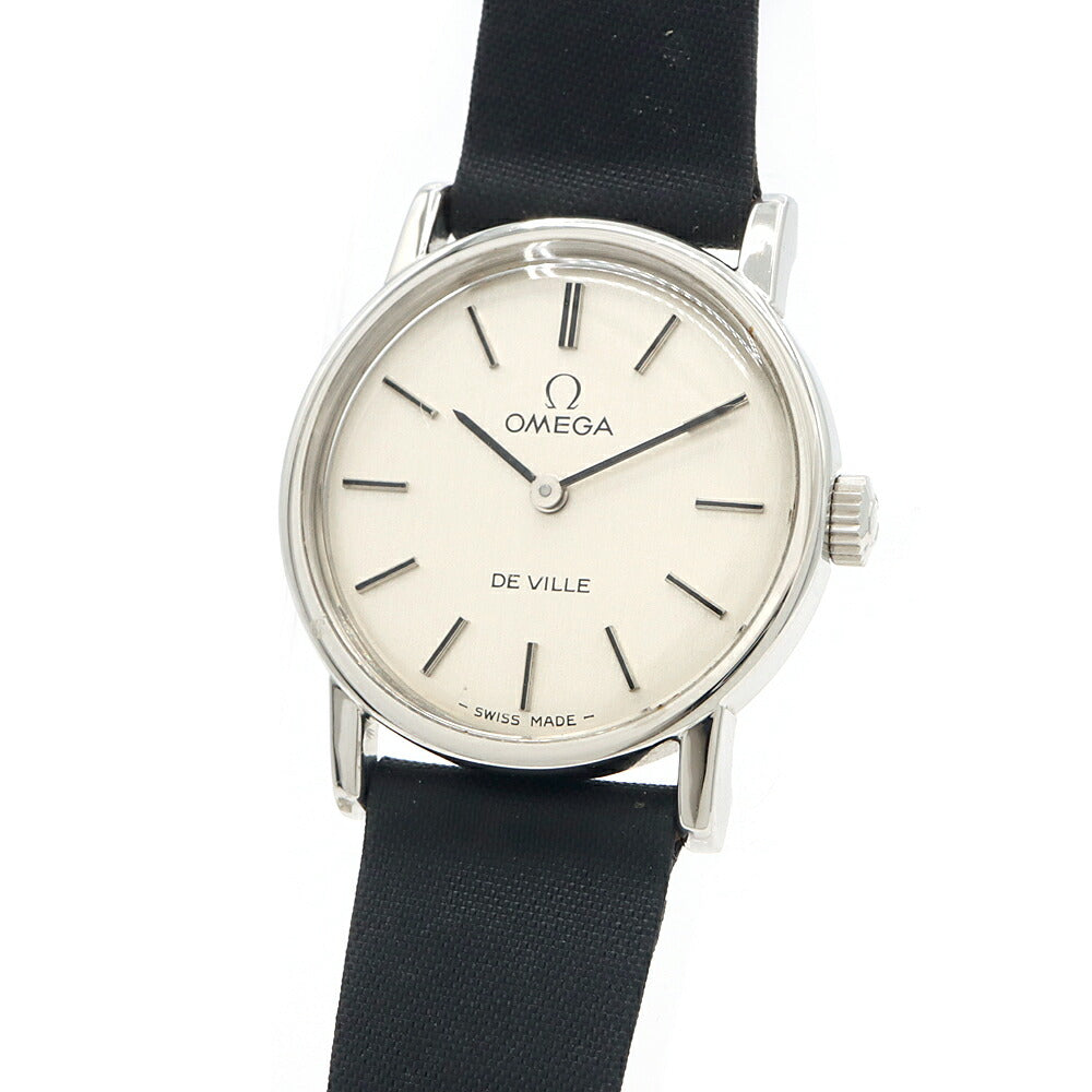 OMEGA DeVille 511.0532 Cal.625 17 stones Silver SS Stainless steel Genuine belt Genuine buckle Ladies Manual winding Antique Vintage DeVille [Watch] [Used]