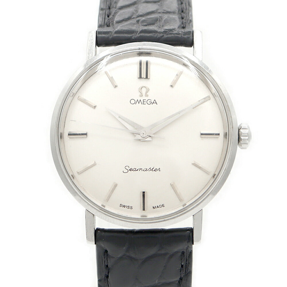 OMEGA オメガ シーマスター 34mm 14750 SC-61 Cal.600 17石 シルバー SS ステンレス 純正ベルト 純正尾錠 メンズ 手巻き アンティーク ヴィンテージ【腕時計】【中古】