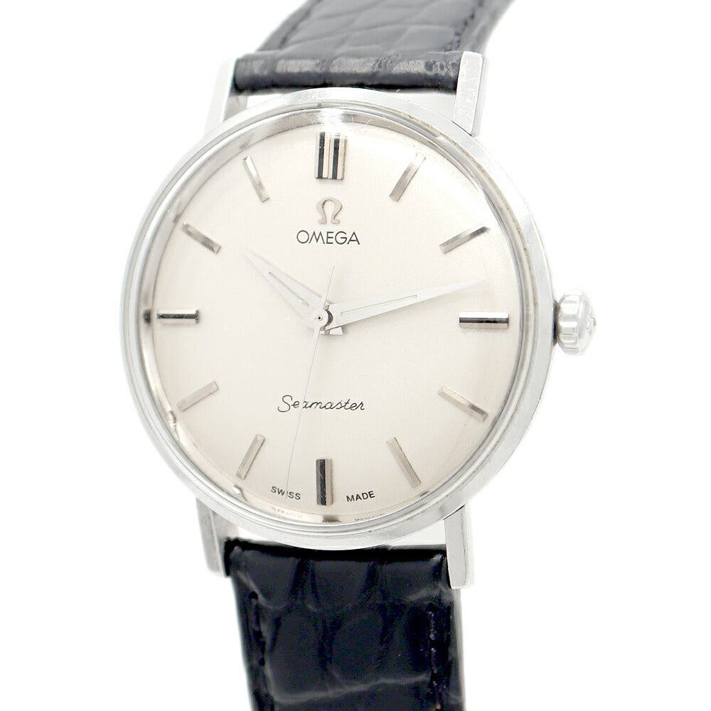 OMEGA オメガ シーマスター 34mm 14750 SC-61 Cal.600 17石 シルバー SS ステンレス 純正ベルト 純正尾錠 メンズ 手巻き アンティーク ヴィンテージ【腕時計】【中古】