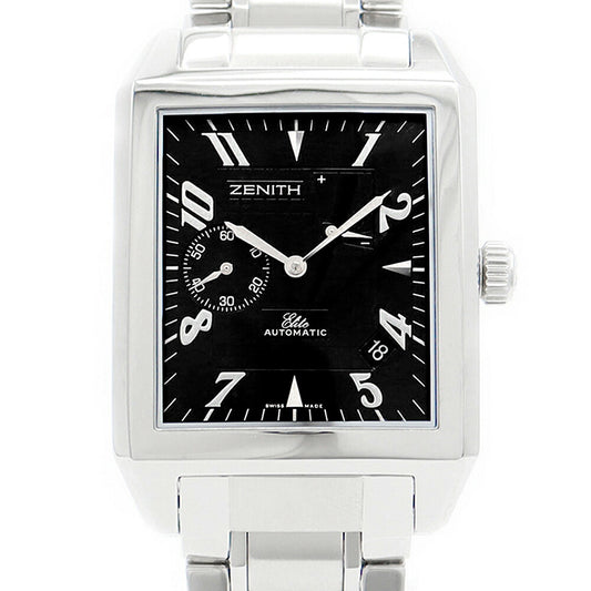 ZENITH Grand Port Royal Reserve de Marche 03.0550.685 21.M550 Date Power Reserve Small Second Black SS Stainless Steel Men's Automatic Winding [6 Month Warranty] [Wrist Time]