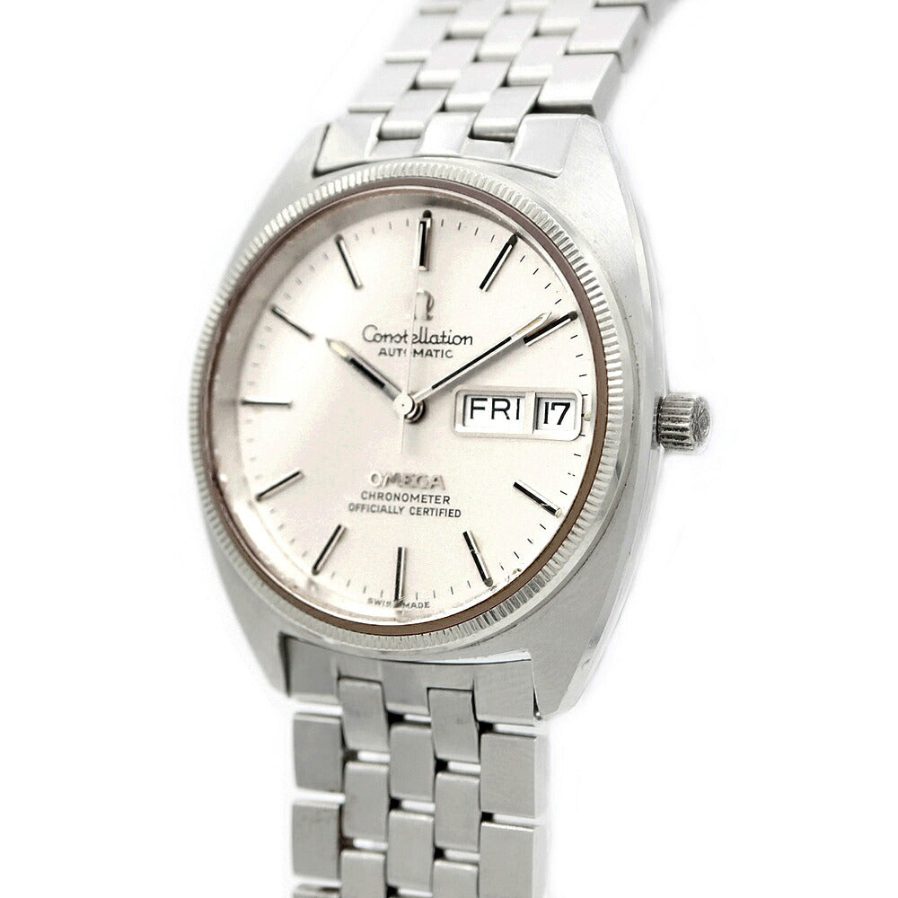 OMEGA オメガ コンステレーション Cライン クロノメーター デイデイト ST168.0057 Cal.1021 23石 WGベゼル シルバー SS ステンレス メンズ 自動巻き アンティーク ヴィンテージ【腕時計】【中古】
