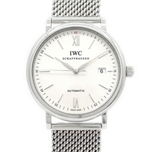 IWC インターナショナルウォッチカンパニー ポートフィノ オートマティック IW356507 デイト 30m防水 シルバー SS ステンレス メンズ 自動巻き【6ヶ月保証】【腕時計】【中古】