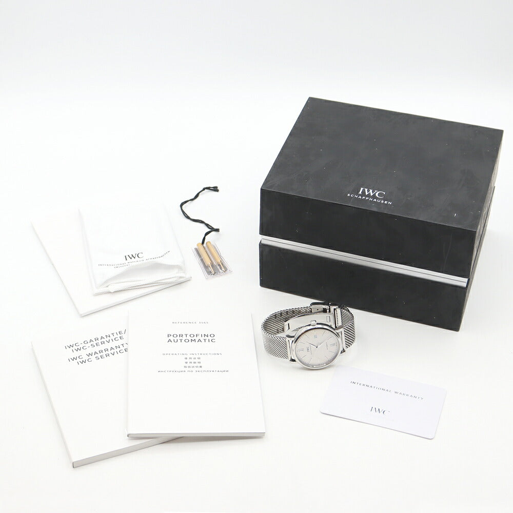 IWC インターナショナルウォッチカンパニー ポートフィノ オートマティック IW356507 デイト 30m防水 シルバー SS ステンレス メンズ 自動巻き【6ヶ月保証】【腕時計】【中古】