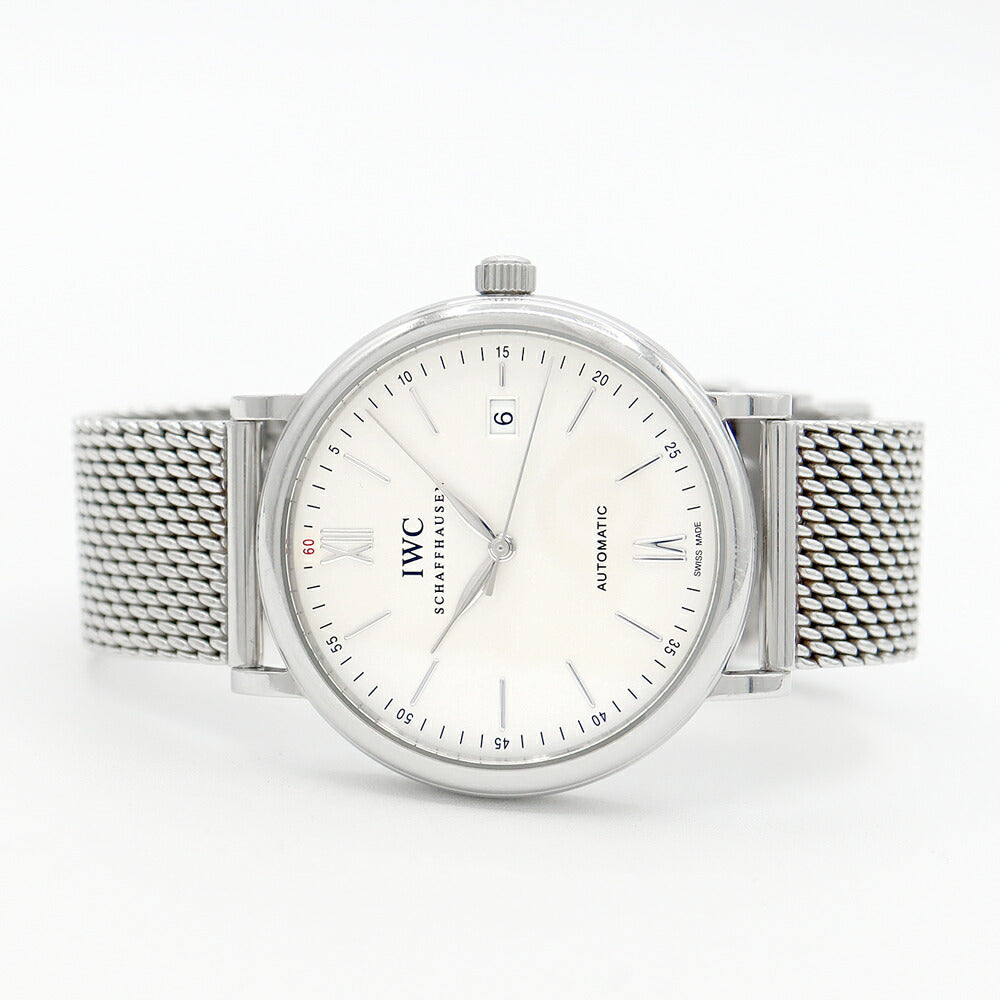 IWC インターナショナルウォッチカンパニー ポートフィノ オートマティック IW356507 デイト 30m防水 シルバー SS ステンレス メンズ 自動巻き【6ヶ月保証】【腕時計】【中古】