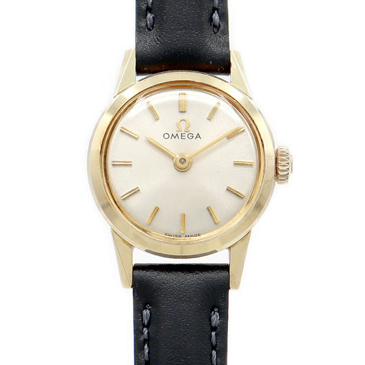OMEGA オメガ 2870-60 Cal.245 17石 シルバー YGP イエローゴールド 純正尾錠 レディース 手巻き アンティーク ヴィンテージ【腕時計】【中古】