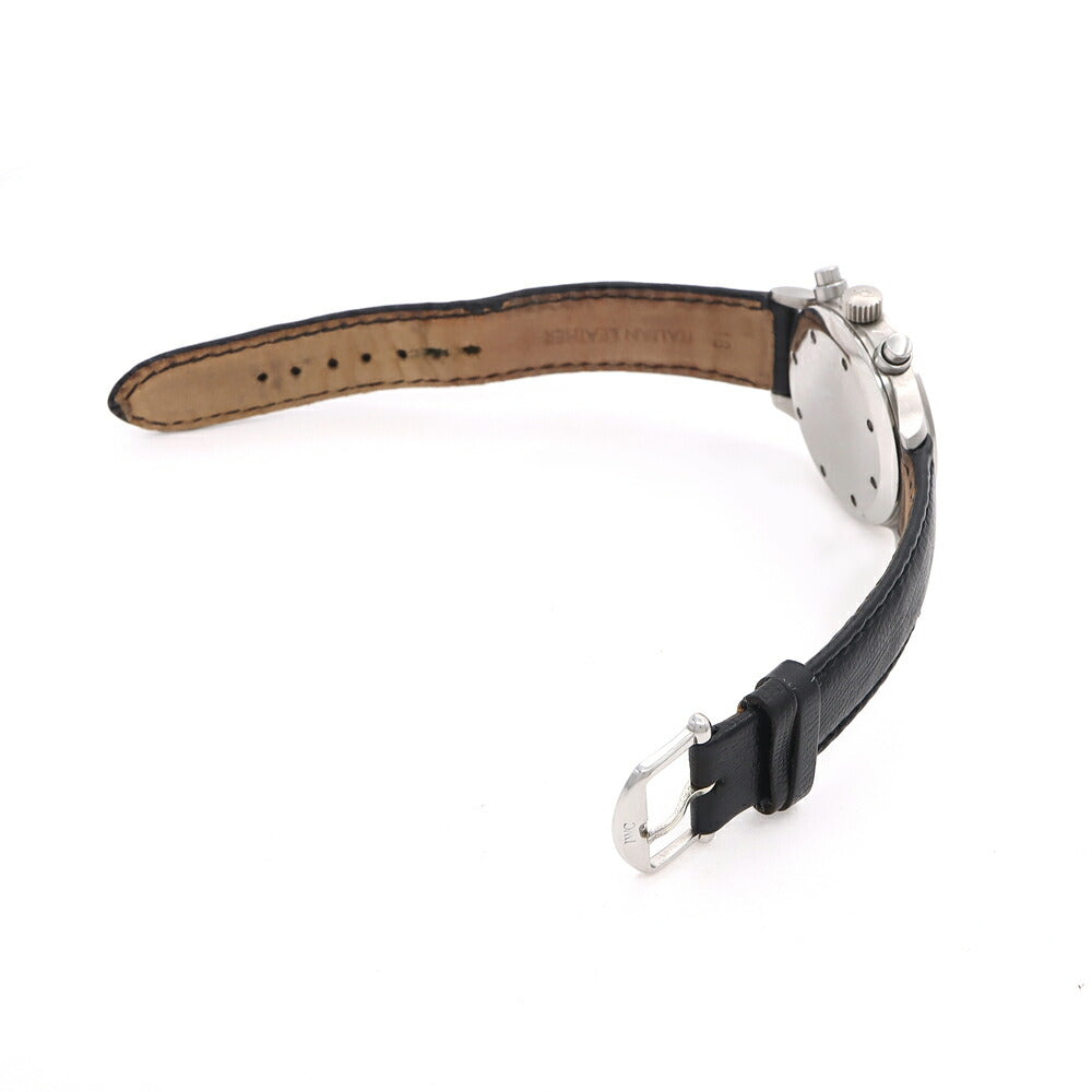 電池交換済 IWC インターナショナルウォッチカンパニー フリーガー クロノグラフ IW374002 デイト 黒 ブラック SS ステンレス 純正尾錠 メンズ クォーツ 【6ヶ月保証】【腕時計】【中古】