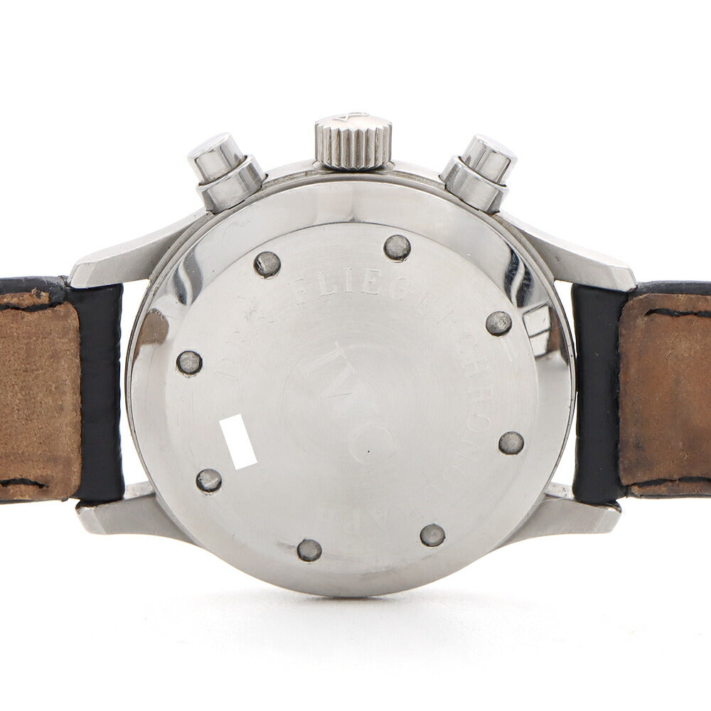 電池交換済 IWC インターナショナルウォッチカンパニー フリーガー クロノグラフ IW374002 デイト 黒 ブラック SS ステンレス 純正尾錠 メンズ クォーツ 【6ヶ月保証】【腕時計】【中古】