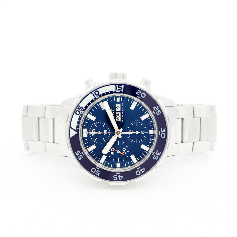 IWC インターナショナルウォッチカンパニー アクアタイマー クロノグラフ IW376710 デイデイト 120m防水 スモールセコンド 青 ブルー SS ステンレス メンズ 自動巻き【6ヶ月保証】【腕時計】【中古】