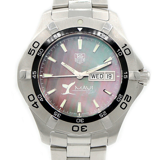 Internally inspected TAG Heuer Aquaracer Maui Limited to 700 WAF2012 BA0818 300m Water Resistant Day Date Black Shell SS Stainless Steel Men's Automatic Winding [6 Month Warranty] [Watch] [Used]