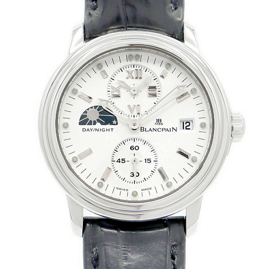 BLANCPAIN ブランパン レマン ダブルタイムゾーン ナイト＆デイ 2160-1127 デイト 100m防水 白 ホワイト SS ステンレス 純正尾錠 メンズ 自動巻き【6ヶ月保証】【腕時計】【中古】