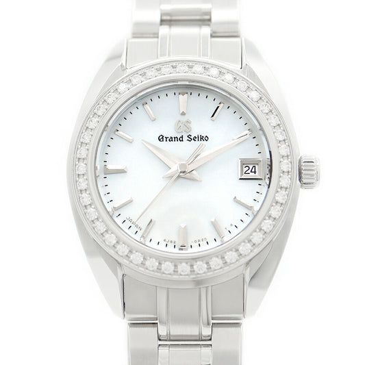 SEIKO Grand Seiko GS Elegance Collection Diamond Bezel 4J52-0AD0 STGF279 Date White White Shell Genuine Diamond SS Stainless Steel Ladies Quartz [6 Month Warranty] [Watch] [Used]