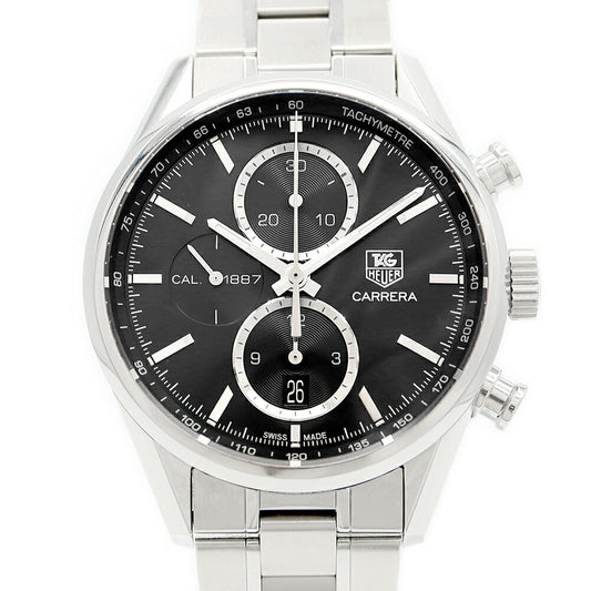 TAG Heuer Tag Heuer Carrera Caliber 1887 Chronograph CAR2110-2 Date Small Second 100m Water Resistant Back Slot Black SS Stainless Steel Men's Automatic Winding [6 Month Warranty] [Watch] [Used]