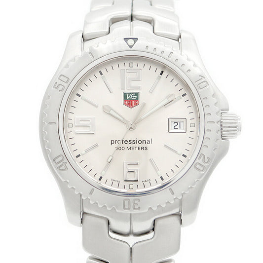 電池交換済 TAG Heuer タグホイヤー リンク プロフェッショナル WT1112 BA0550 200m防水 デイト シルバー SS ステンレス メンズ クォーツ【6ヶ月保証】【腕時計】【中古】