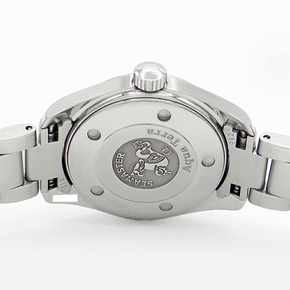 電池交換済 OMEGA オメガ シーマスター アクアテラ 2577.30 デイト シルバー SS ステンレス レディース クォーツ【6ヶ月保証】【腕時計】【中古】