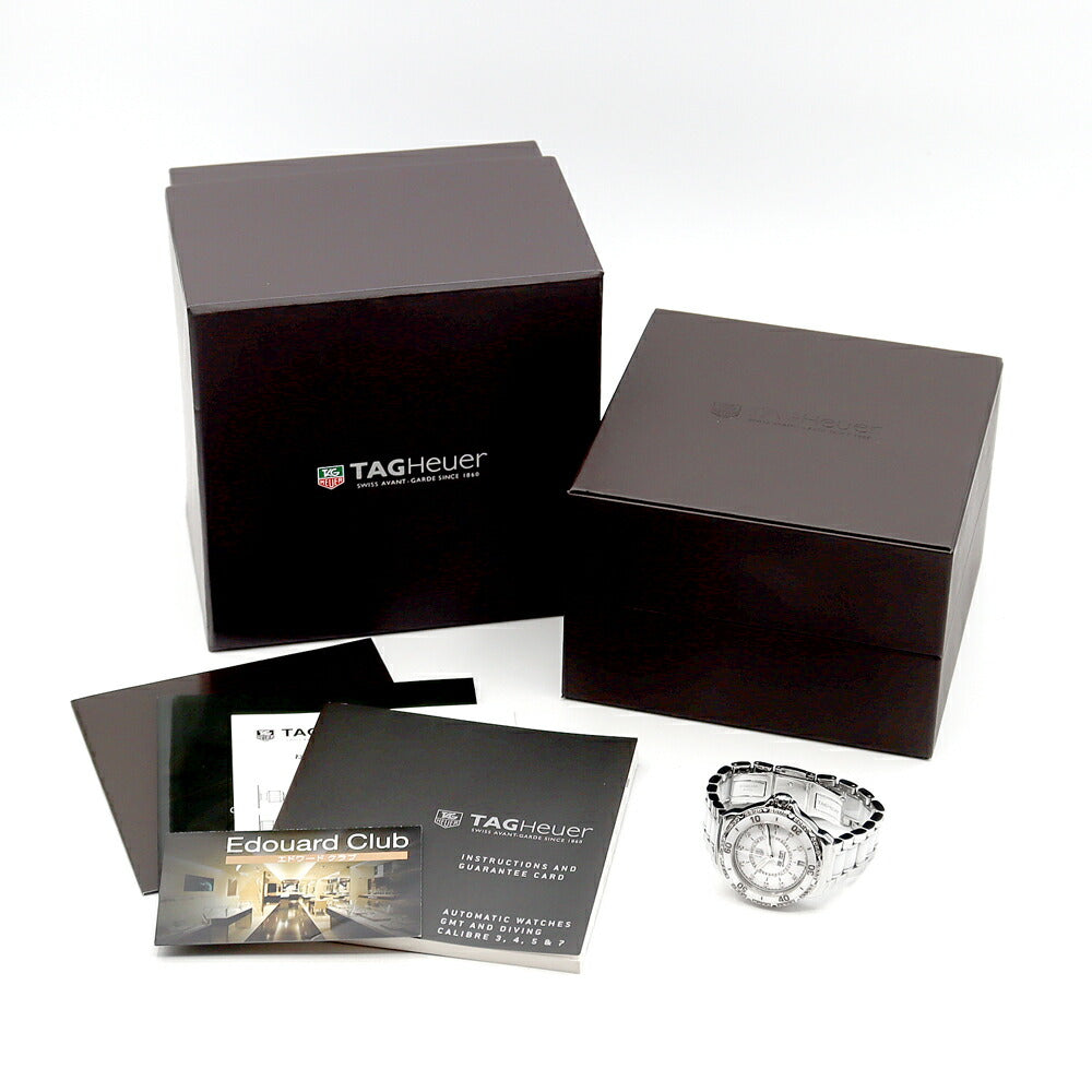 内部点検済 TAG Heuer タグホイヤー フォーミュラ1 ダイヤベゼル WAU2213 ダイヤモンド 11Pダイヤ 200m防水 デイト 白 ホワイト CE セラミック SS ステンレス レディース 自動巻き フォーミュラー1【6ヶ月保証】【腕時計】【中古】