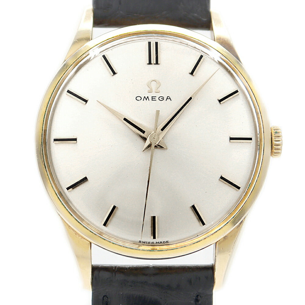 OMEGA オメガ 2810-63SC Cal.285 17石 シルバー YGP イエローゴールド 純正尾錠 メンズ 手巻き アンティーク ヴィンテージ【腕時計】【中古】