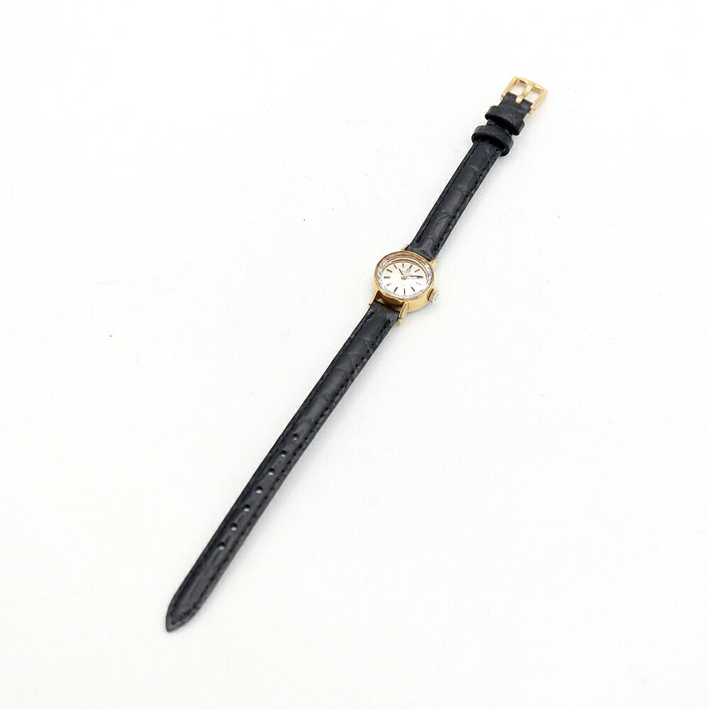 OMEGA オメガ DeVille デビル カットガラス 551.038 Cal.661 24石 シルバー YGP イエローゴールド レディース 自動巻き アンティーク ヴィンテージ デヴィル【腕時計】【中古】