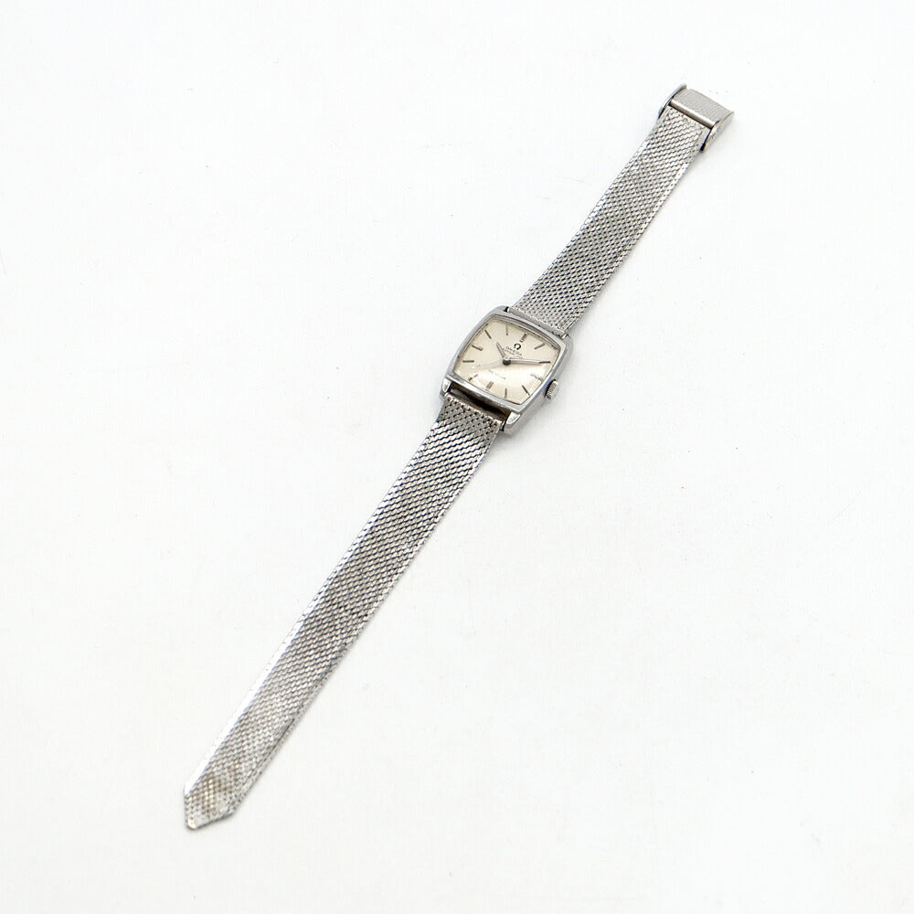 OMEGA オメガ DeVille デビル スクエア 561.010 Cal.671 24石 シルバー SS ステンレス レディース 自動巻き アンティーク ヴィンテージ デヴィル【腕時計】【中古】