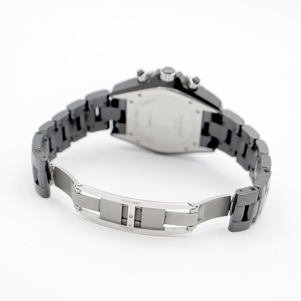 Internal point inspection CHANEL Chanel J12 41mm Chronograph H1009 Date Genuine Diamond Double Diamond Double Double Diamond Besel 200m Waterproof Black Black Ceramic SS Men's Automatic Wind [6 months warranty] [Watch] [Used]