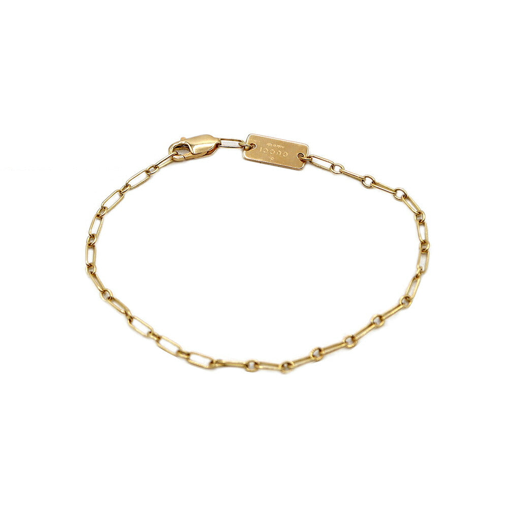 GUCCI グッチ チェーンブレスレット K18YG 750 イエローゴールド 金無垢 ブレスレット メンズ レディース【ジュエリー】【中古】