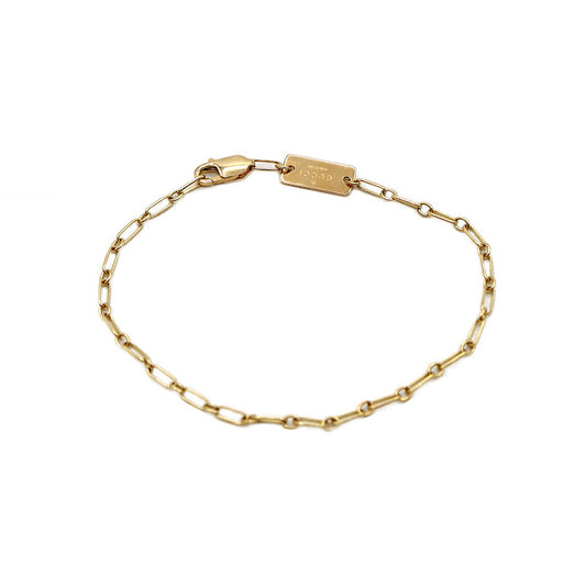 GUCCI グッチ チェーンブレスレット K18YG 750 イエローゴールド 金無垢 ブレスレット メンズ レディース【ジュエリー】【中古】