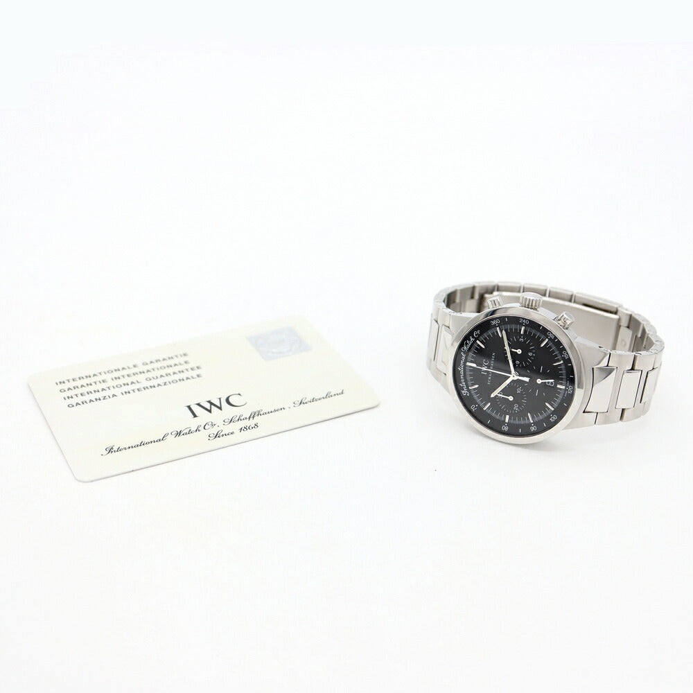 電池交換済 IWC インターナショナルウォッチカンパニー GST クロノグラフ メカニカルクォーツ IW372702 デイト 120m防水 スモールセコンド 黒 ブラック SS ステンレス メンズ クォーツ メカクォーツ【6ヶ月保証】【腕時計】【中古】