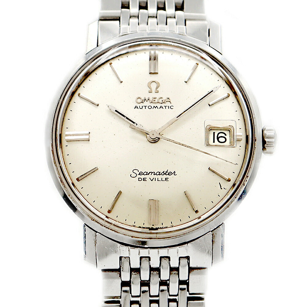 OMEGA Seamaster DeVille 166.020 Cal.565 24 Jewels Date Silver SS Stainless Steel Men's Automatic Winding Antique Vintage DeVille [Watch] [Used]