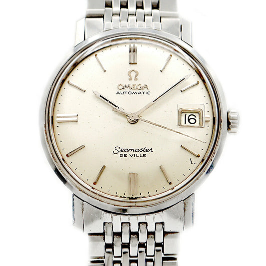 OMEGA Seamaster DeVille 166.020 Cal.565 24 Jewels Date Silver SS Stainless Steel Men's Automatic Winding Antique Vintage DeVille [Watch] [Used]