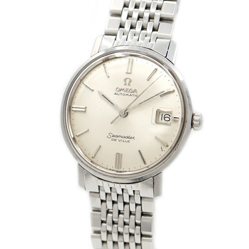 OMEGA Seamaster DeVille 166.020 Cal.565 24 Jewels Date Silver SS Stainless Steel Men's Automatic Winding Antique Vintage DeVille [Watch] [Used]