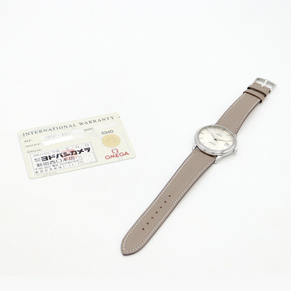 OMEGA オメガ DeVille デビル プレステージ 4800.31.01 デイト クロノメーター シルバー SS ステンレス 純正尾錠 メンズ 自動巻き デヴィル【6ヶ月保証】【腕時計】【中古】