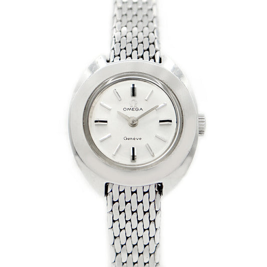 OMEGA Geneva ST 515.721 5321 Cal.485 17 jewels Silver SS Stainless Steel Ladies Manual Winding Antique Vintage [Watch] [Used]